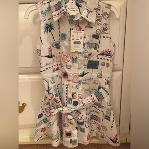 J crew Crewcuts patterned sleeveless dress 3T Gorgeous! NWT